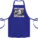The Forge is Strong With This One Blacksmith Cotton Apron 100% Organic Royal Blue