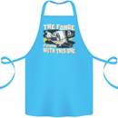 The Forge is Strong With This One Blacksmith Cotton Apron 100% Organic Turquoise