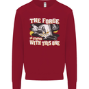 The Forge is Strong With This One Blacksmith Kids Sweatshirt Jumper Red