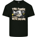 The Forge is Strong With This One Blacksmith Kids T-Shirt Childrens Black