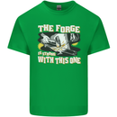 The Forge is Strong With This One Blacksmith Kids T-Shirt Childrens Irish Green