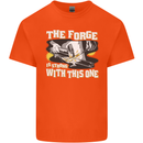 The Forge is Strong With This One Blacksmith Kids T-Shirt Childrens Orange