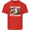 The Forge is Strong With This One Blacksmith Kids T-Shirt Childrens Red