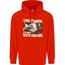 The Forge is Strong With This One Blacksmith Mens 80% Cotton Hoodie Bright Red