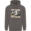 The Forge is Strong With This One Blacksmith Mens 80% Cotton Hoodie Charcoal