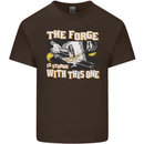The Forge is Strong With This One Blacksmith Mens Cotton T-Shirt Tee Top Dark Chocolate