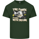 The Forge is Strong With This One Blacksmith Mens Cotton T-Shirt Tee Top Forest Green