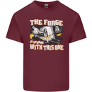 The Forge is Strong With This One Blacksmith Mens Cotton T-Shirt Tee Top Maroon