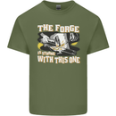 The Forge is Strong With This One Blacksmith Mens Cotton T-Shirt Tee Top Military Green