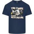 The Forge is Strong With This One Blacksmith Mens Cotton T-Shirt Tee Top Navy Blue