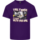 The Forge is Strong With This One Blacksmith Mens Cotton T-Shirt Tee Top Purple