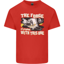 The Forge is Strong With This One Blacksmith Mens Cotton T-Shirt Tee Top Red