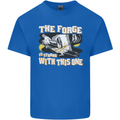 The Forge is Strong With This One Blacksmith Mens Cotton T-Shirt Tee Top Royal Blue