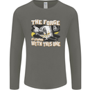 The Forge is Strong With This One Blacksmith Mens Long Sleeve T-Shirt Charcoal