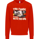 The Forge is Strong With This One Blacksmith Mens Sweatshirt Jumper Bright Red