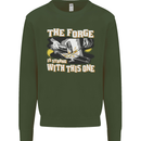 The Forge is Strong With This One Blacksmith Mens Sweatshirt Jumper Forest Green