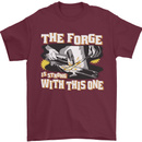 The Forge is Strong With This One Blacksmith Mens T-Shirt 100% Cotton Maroon