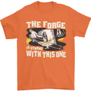 The Forge is Strong With This One Blacksmith Mens T-Shirt 100% Cotton Orange