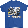 The Forge is Strong With This One Blacksmith Mens T-Shirt 100% Cotton Royal Blue