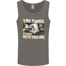 The Forge is Strong With This One Blacksmith Mens Vest Tank Top Charcoal