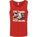 The Forge is Strong With This One Blacksmith Mens Vest Tank Top Red