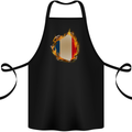 The French Tricolour Flag Fire France Cotton Apron 100% Organic Black