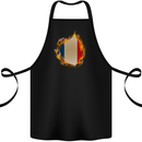 The French Tricolour Flag Fire France Cotton Apron 100% Organic Black