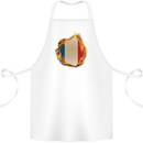 The French Tricolour Flag Fire France Cotton Apron 100% Organic White