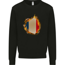 The French Tricolour Flag Fire France Kids Sweatshirt Jumper Black