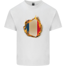 The French Tricolour Flag Fire France Kids T-Shirt Childrens White