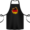 The German Flag Fire Effect Germany Cotton Apron 100% Organic Black