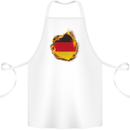 The German Flag Fire Effect Germany Cotton Apron 100% Organic White