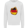 The German Flag Fire Effect Germany Kids Sweatshirt Jumper White