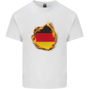 The German Flag Fire Effect Germany Kids T-Shirt Childrens White