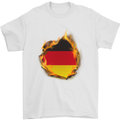The German Flag Fire Effect Germany Mens T-Shirt Cotton Gildan White