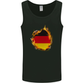 The German Flag Fire Effect Germany Mens Vest Tank Top Black