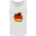The German Flag Fire Effect Germany Mens Vest Tank Top White