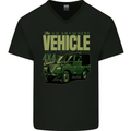 The Go Anywhere Vehicle 4X4 Off Roading Mens V-Neck Cotton T-Shirt Black