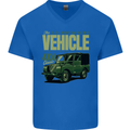 The Go Anywhere Vehicle 4X4 Off Roading Mens V-Neck Cotton T-Shirt Royal Blue