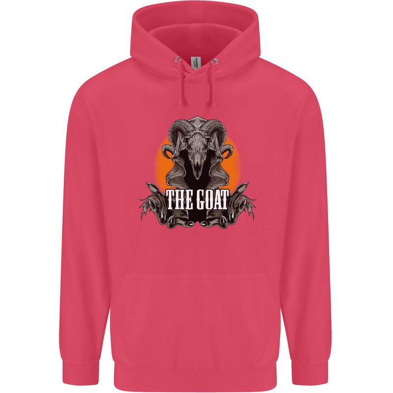 The Goat Skull Gothic Demon Satan Monster Childrens Kids Hoodie Heliconia