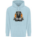 The Goat Skull Gothic Demon Satan Monster Childrens Kids Hoodie Light Blue