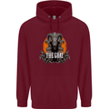 The Goat Skull Gothic Demon Satan Monster Childrens Kids Hoodie Maroon