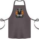 The Goat Skull Gothic Demon Satan Monster Cotton Apron 100% Organic Dark Grey