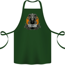 The Goat Skull Gothic Demon Satan Monster Cotton Apron 100% Organic Forest Green