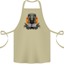 The Goat Skull Gothic Demon Satan Monster Cotton Apron 100% Organic Khaki