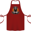 The Goat Skull Gothic Demon Satan Monster Cotton Apron 100% Organic Maroon