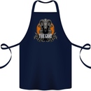 The Goat Skull Gothic Demon Satan Monster Cotton Apron 100% Organic Navy Blue