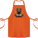 The Goat Skull Gothic Demon Satan Monster Cotton Apron 100% Organic Orange