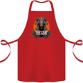 The Goat Skull Gothic Demon Satan Monster Cotton Apron 100% Organic Red