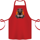 The Goat Skull Gothic Demon Satan Monster Cotton Apron 100% Organic Red